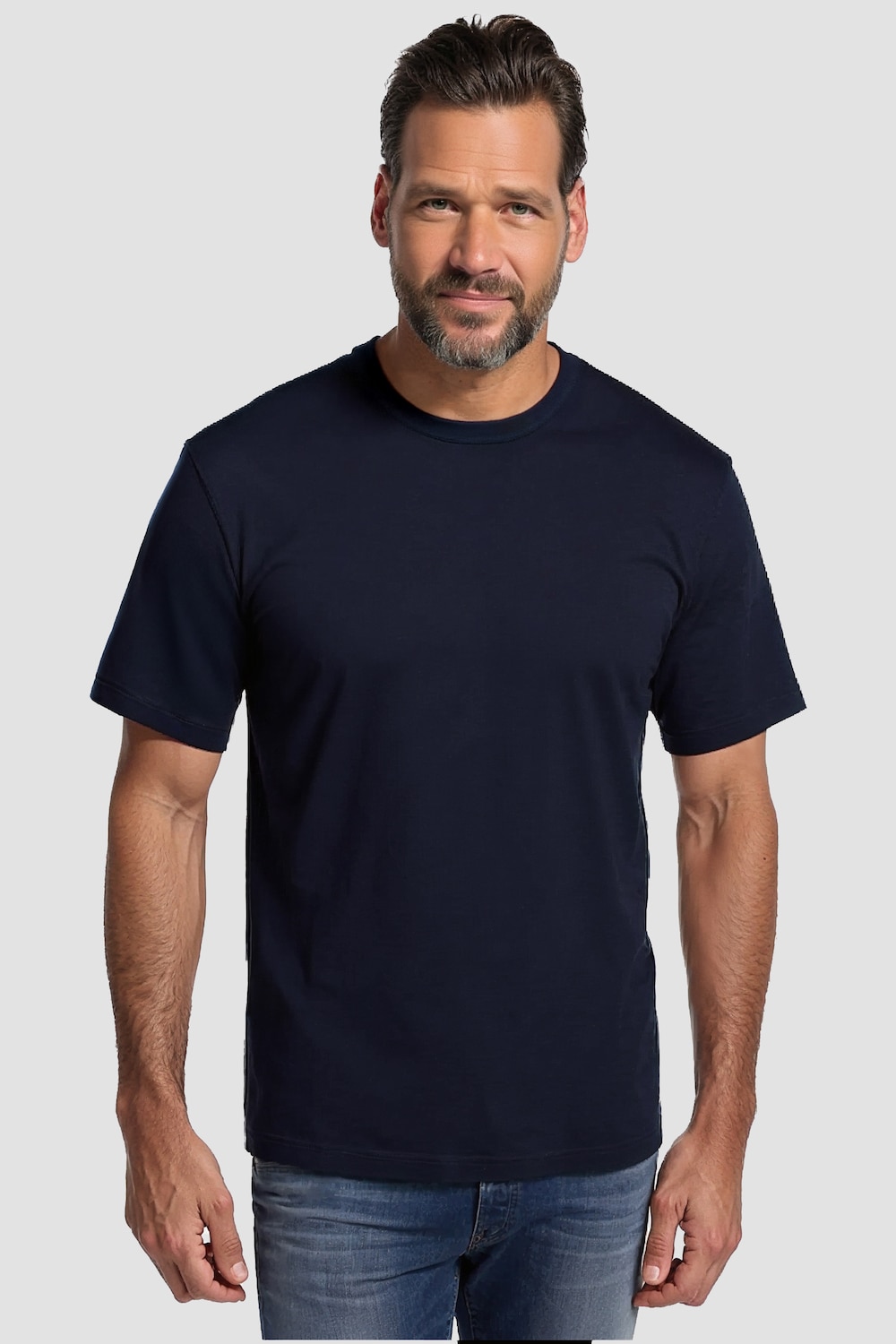 T-Shirt, Basic, Rundhals, gekämmte Baumwolle, bis 8XL