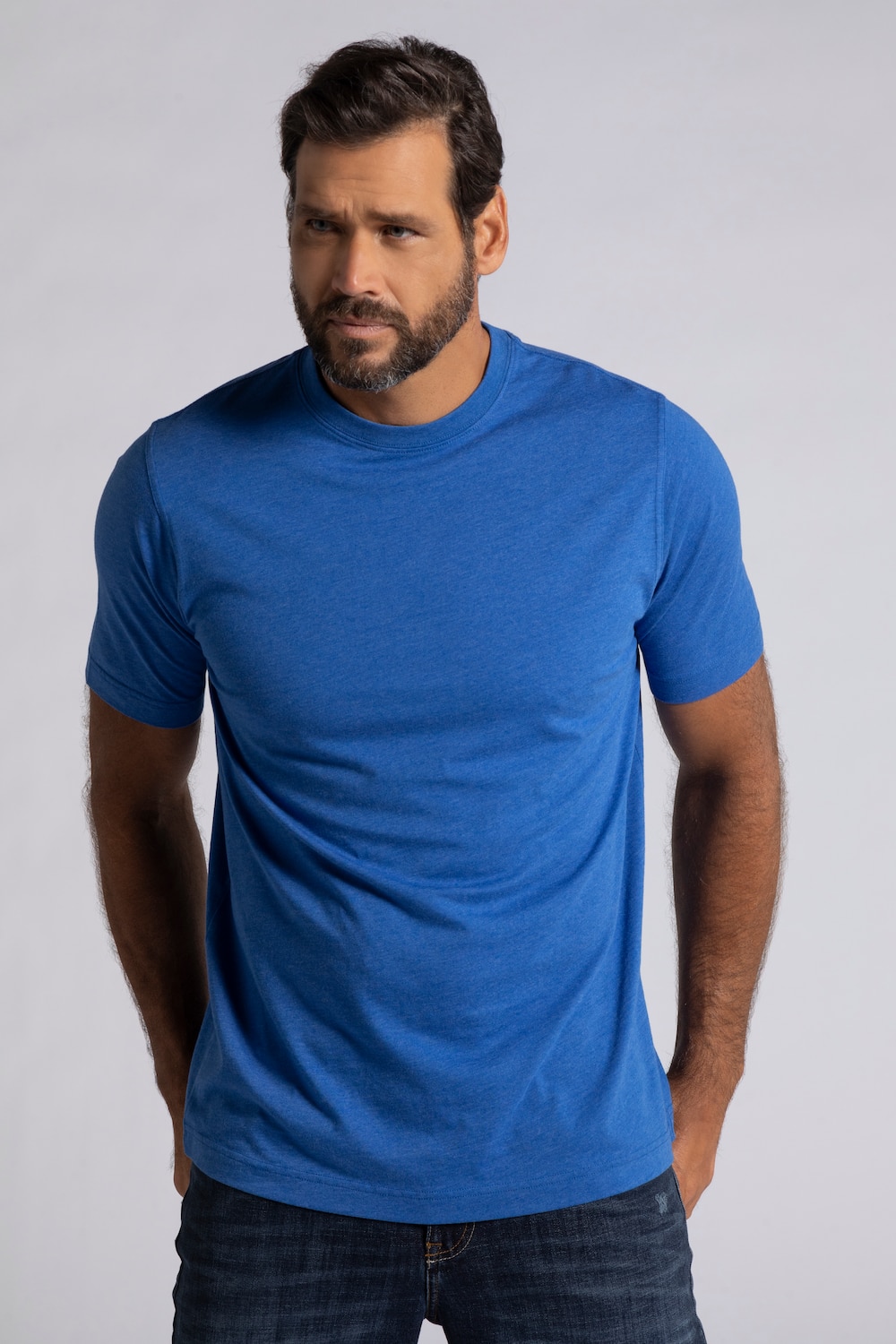 Grote Maten T-shirt, Heren, blauw, Maat: XXL, JP1880