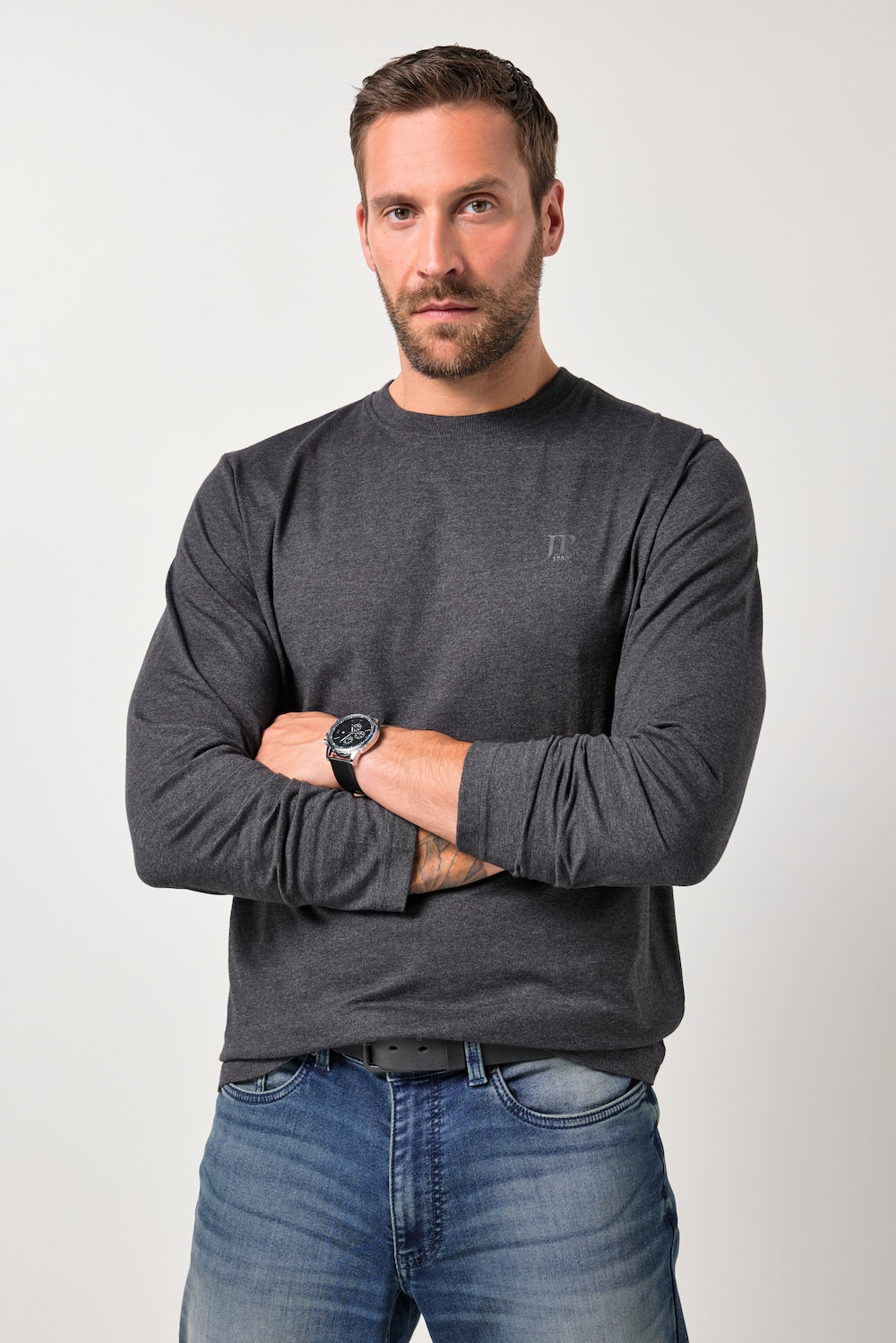 JP1880 Langarmshirt, Basic, OEKO-TEX, bis 8 XL