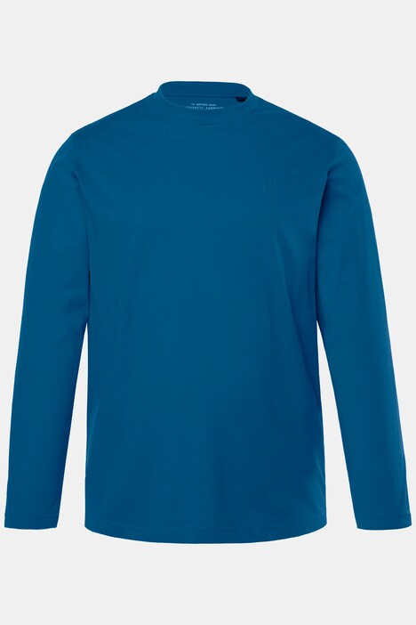 JP1880 Maglia A Maniche Lunghe Basic Uomo, Cotone Pettinato Jersey, Vestibilità Comoda, Certificato Oeko-Tex, Taglia L Grigio Melange, Fino Alla 8XL