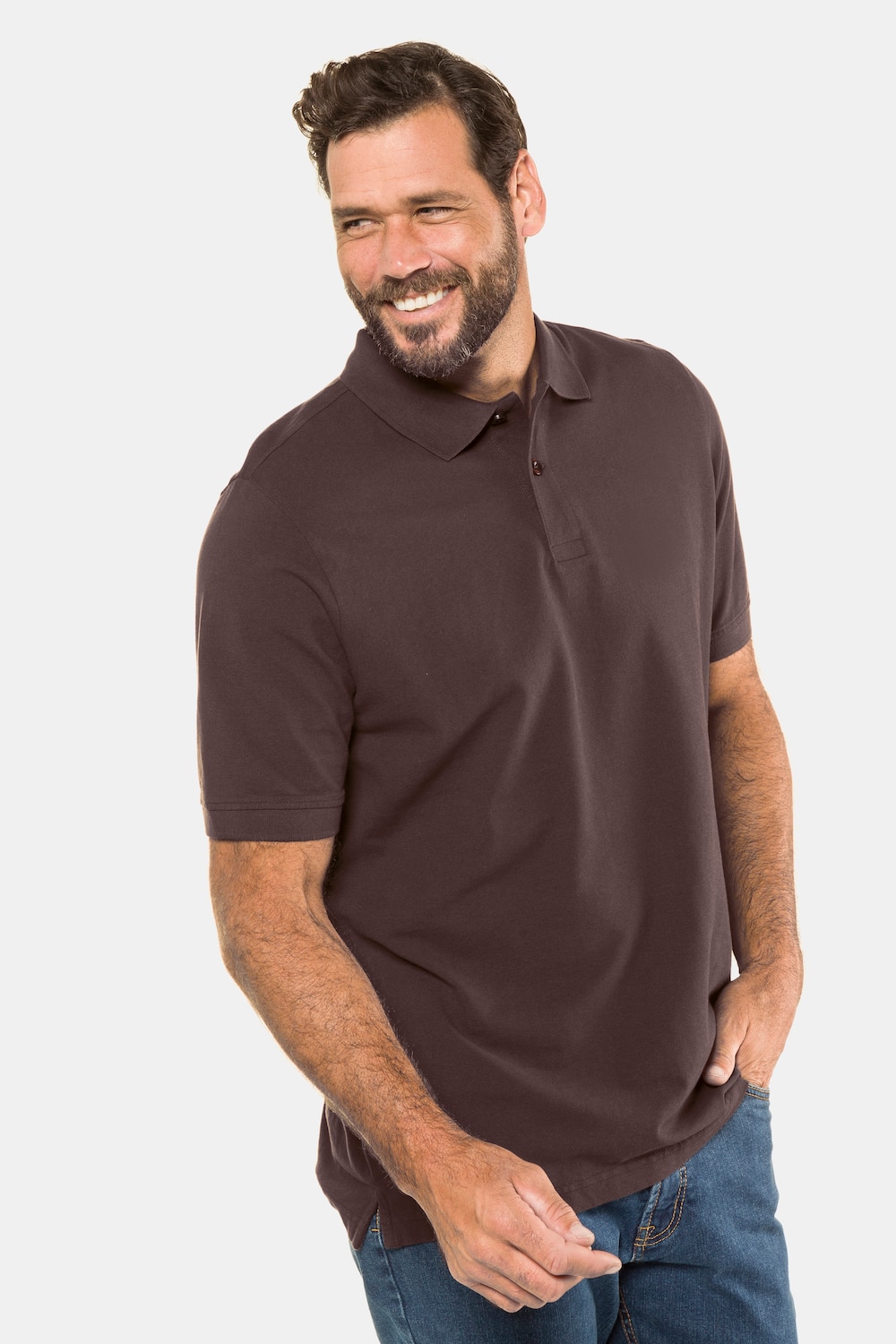 Grote Maten poloshirt, Heren, bruin, Maat: 3XL, Katoen, JP1880 Grote Maten poloshirt, Heren, bruin, Maat: 3XL, Katoen, JP1880
