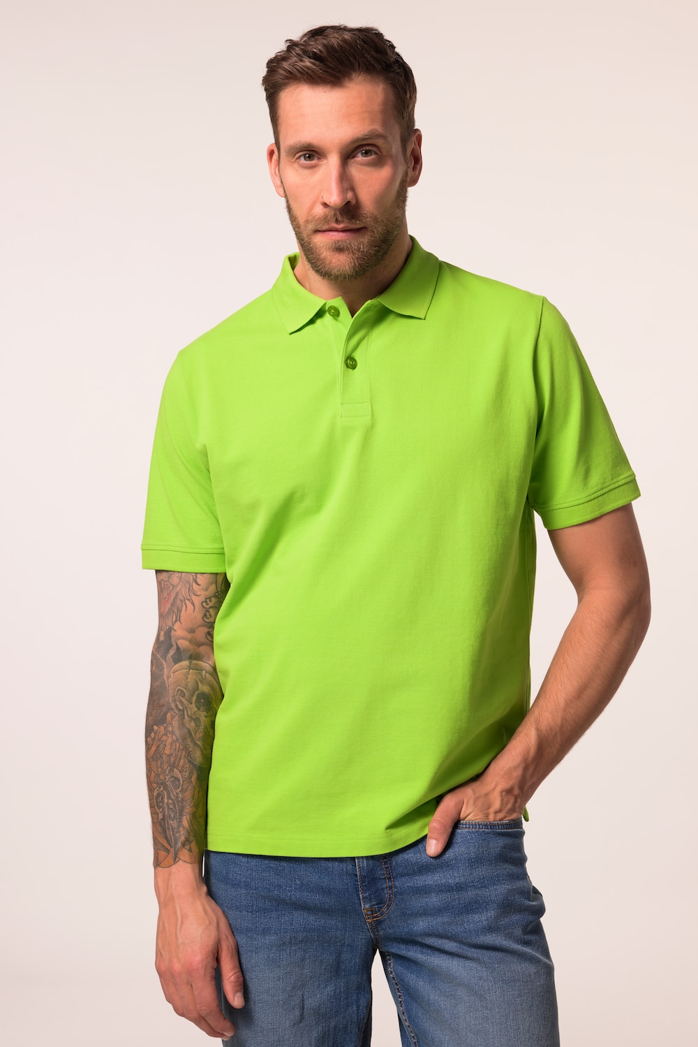 Poloshirt, basic, halflange mouwen, piqué, tot 10XL