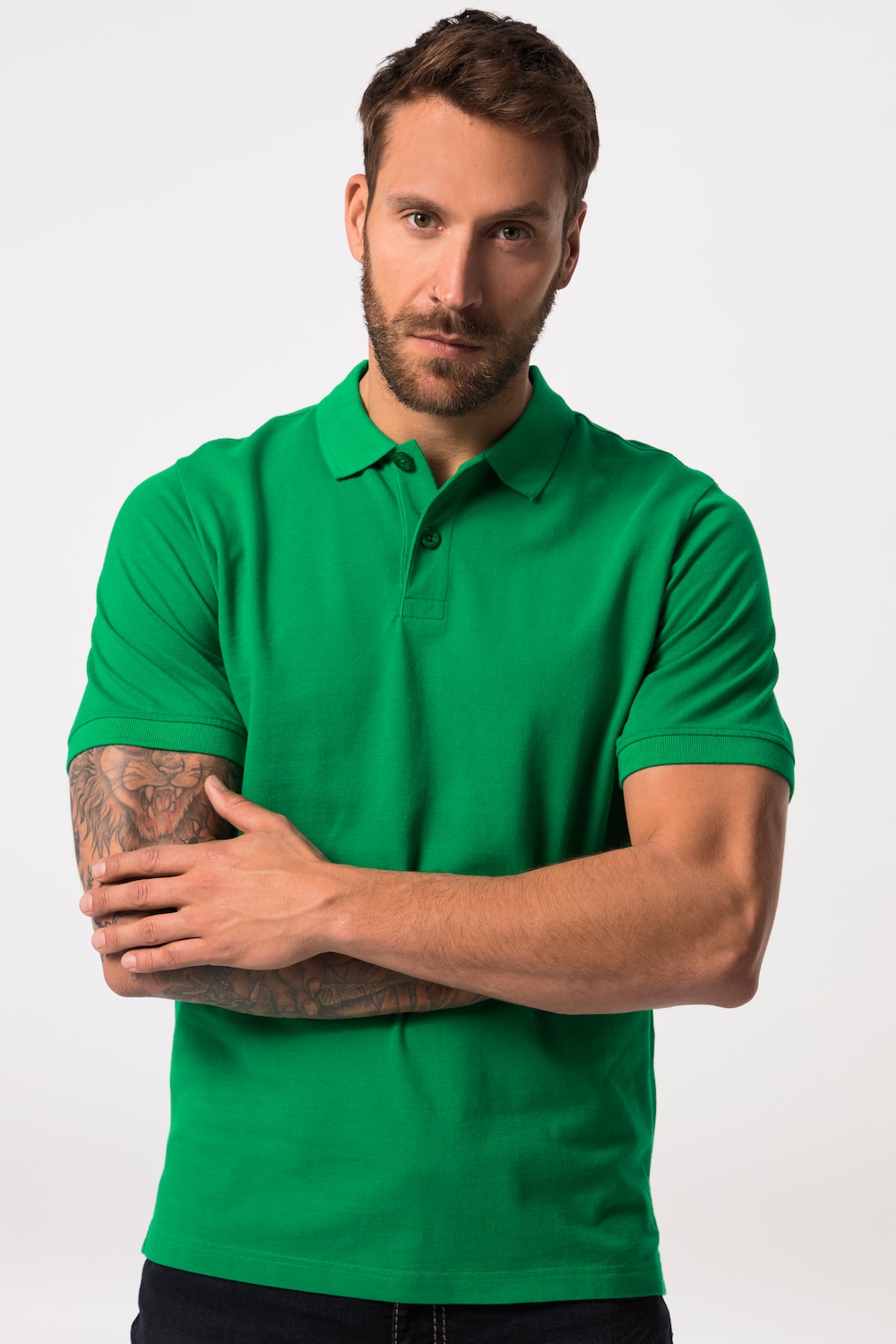 Grote Maten Poloshirt, Heren, groen, Maat: 3XL, Katoen, JP1880