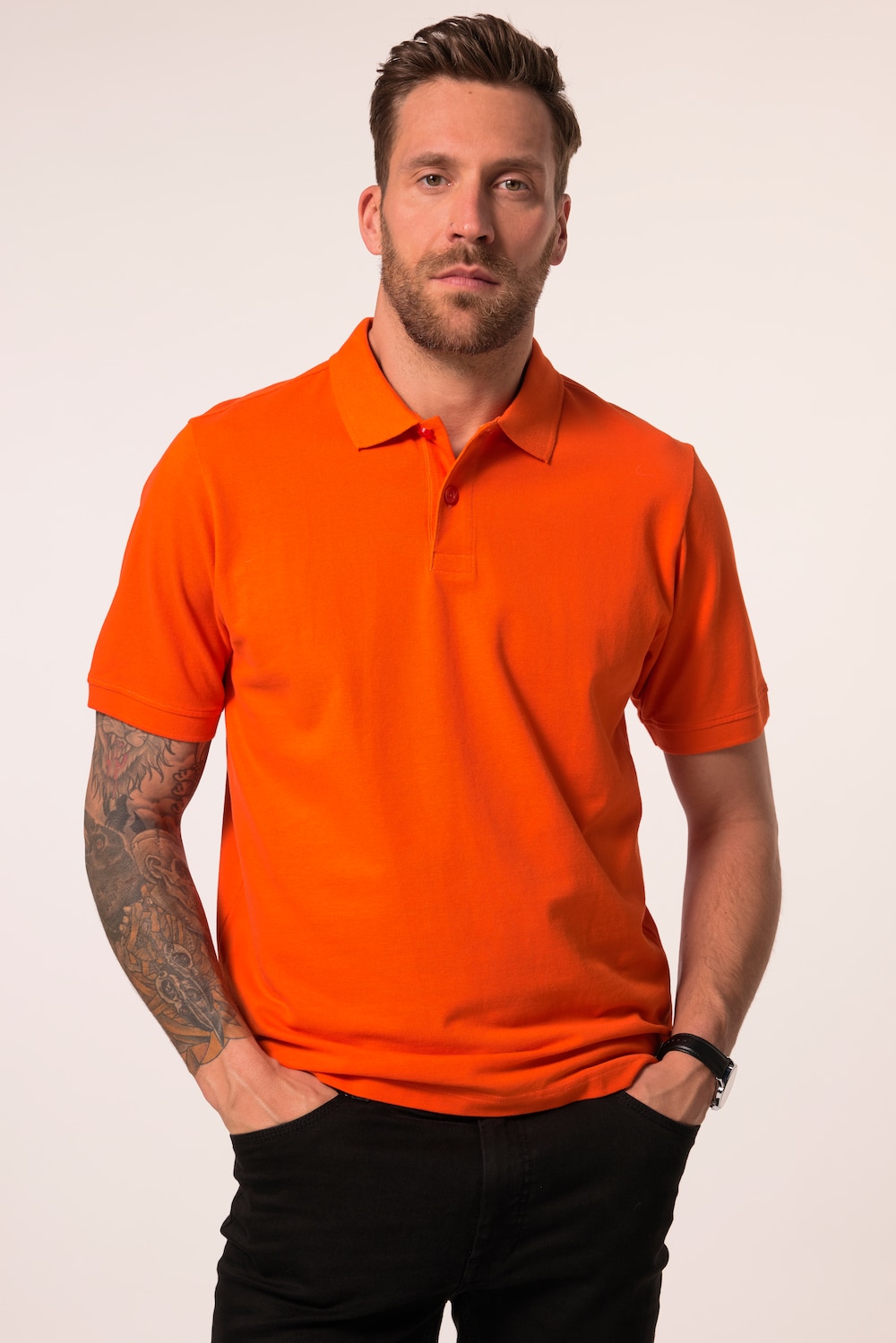 Poloshirt, basic, halflange mouwen, piqué, tot 10XL