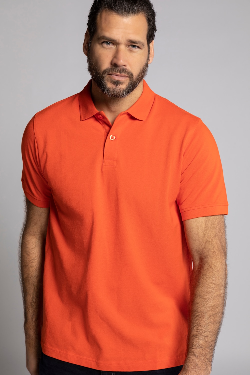 Grote Maten poloshirt, Heren, oranje, Maat: 7XL, Katoen, JP1880