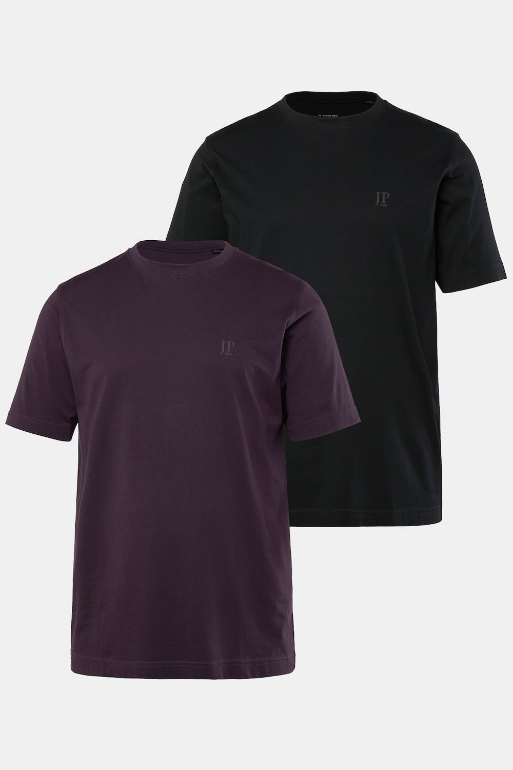 JP 1880 T-shirts, basic, set van 2, ronde hals, tot 8XL