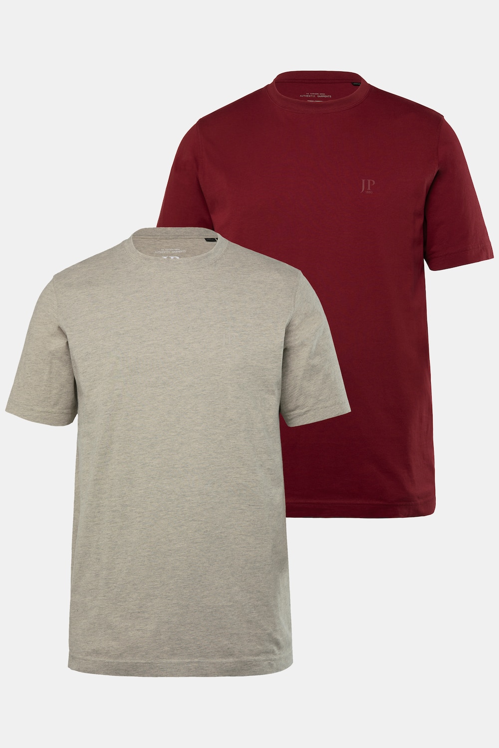 JP 1880 T-shirts, basic, set van 2, ronde hals, tot 8XL