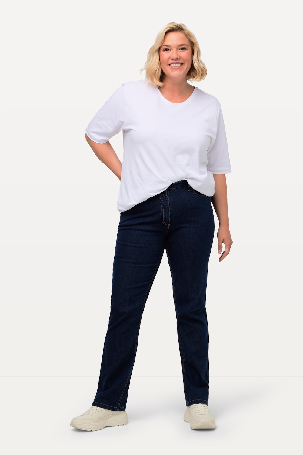 Große Größen Jeans Mandy, Damen, blau, Größe: 56, Baumwolle/Polyester, Ulla Popken