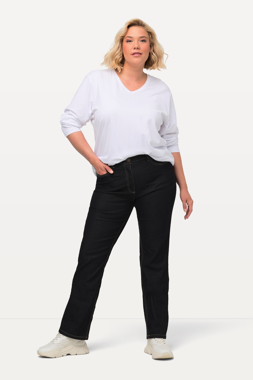 Große Größen Jeans Mandy, Damen, blau, Größe: 30, Baumwolle/Polyester, Ulla Popken