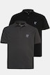 Poloshirts, basic, set van 2, piqué, gekamd katoen