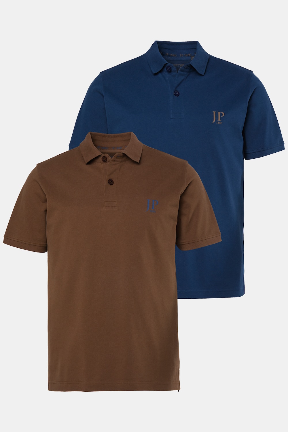 Poloshirts, Basic, 2er-Pack, Piqué, gekämmte Baumwolle, bis 8 XL