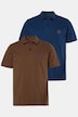 Poloshirts, Basic, 2er-Pack, Piqué, gekämmte Baumwolle, bis 8 XL