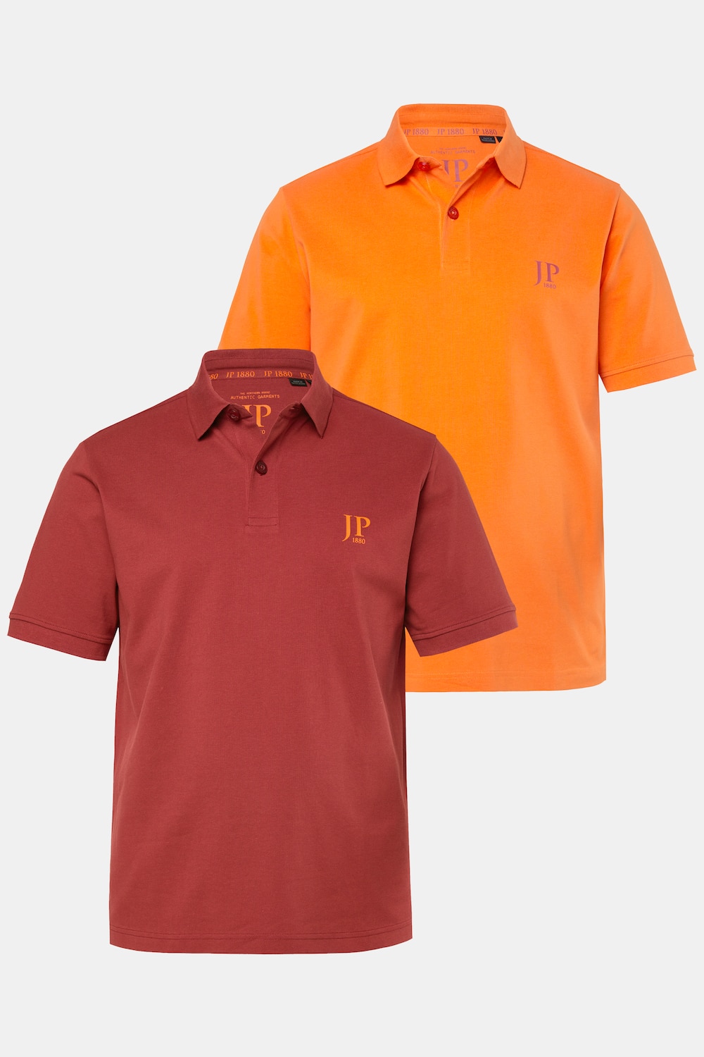 Poloshirts, basic, set van 2, piqué, gekamd katoen