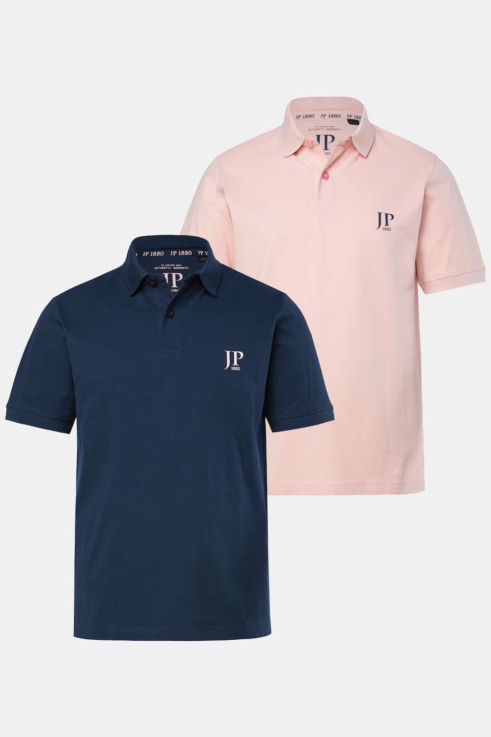 Poloshirts, Basic, 2er-Pack, Piqué, gekämmte Baumwolle