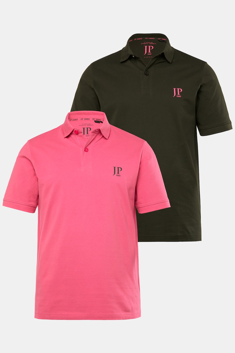Poloshirts, Basic, 2er-Pack, Piqué, gekämmte Baumwolle