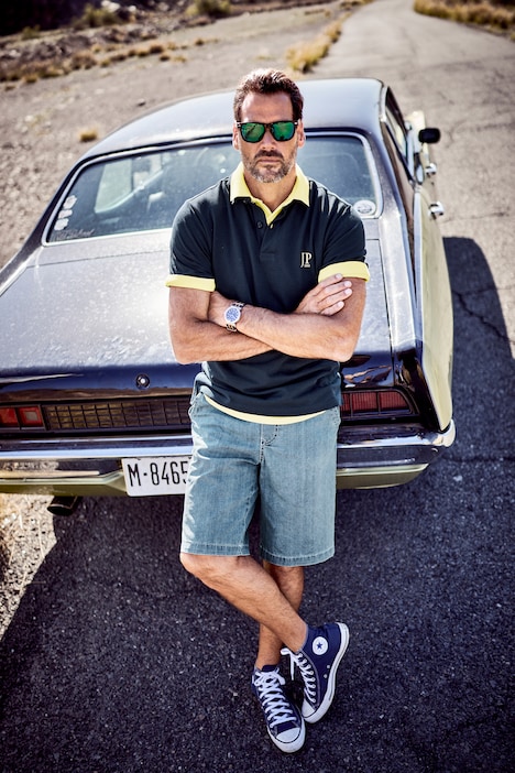 Poloshirts, basic, set van 2, piqué, gekamd katoen