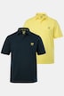 Poloshirts, basic, set van 2, piqué, gekamd katoen