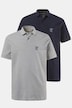 Poloshirts, basic, set van 2, piqué, gekamd katoen