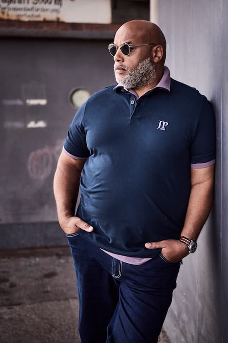 Lot de 2 polos, collection Basic - coton piqué, peigné