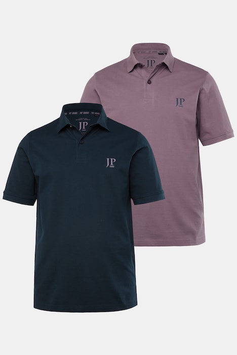 JP 1880 Poloshirts, Basic, 2er-Pack, Piqué, gekämmte Baumwolle