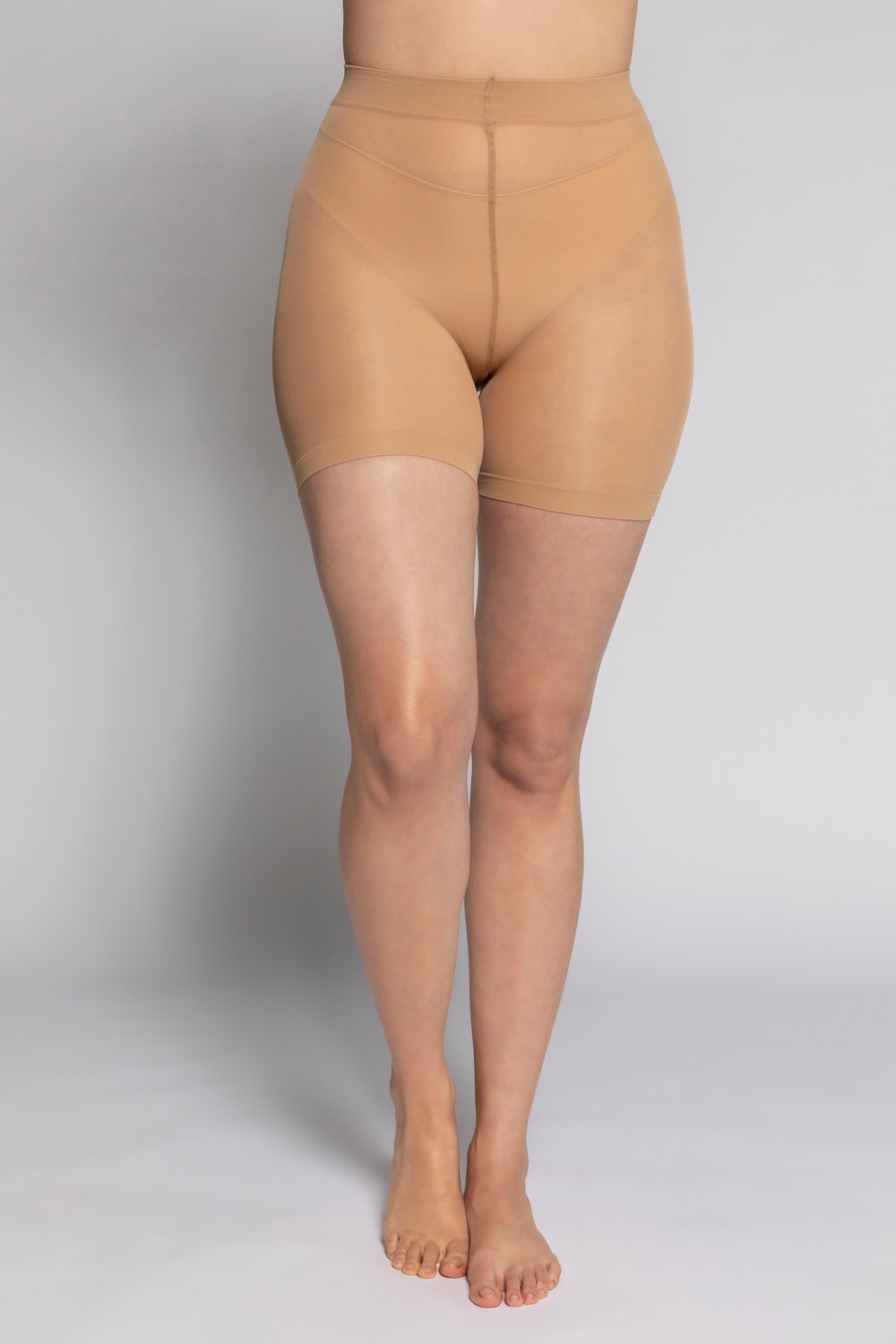 Große Größen Strumpf-Radler, Damen, beige, Größe: 52/54, Synthetische Fasern, Ulla Popken