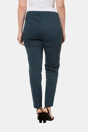 Duże rozmiary Spodnie, damska, ciemne niebiesko-zielone, rozmiar: 42, bawełna/poliamid/elastan, Ulla Popken