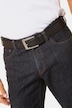 Ceinture en cuir pleine fleur, boucle métallique - jusqu'à 170 cm