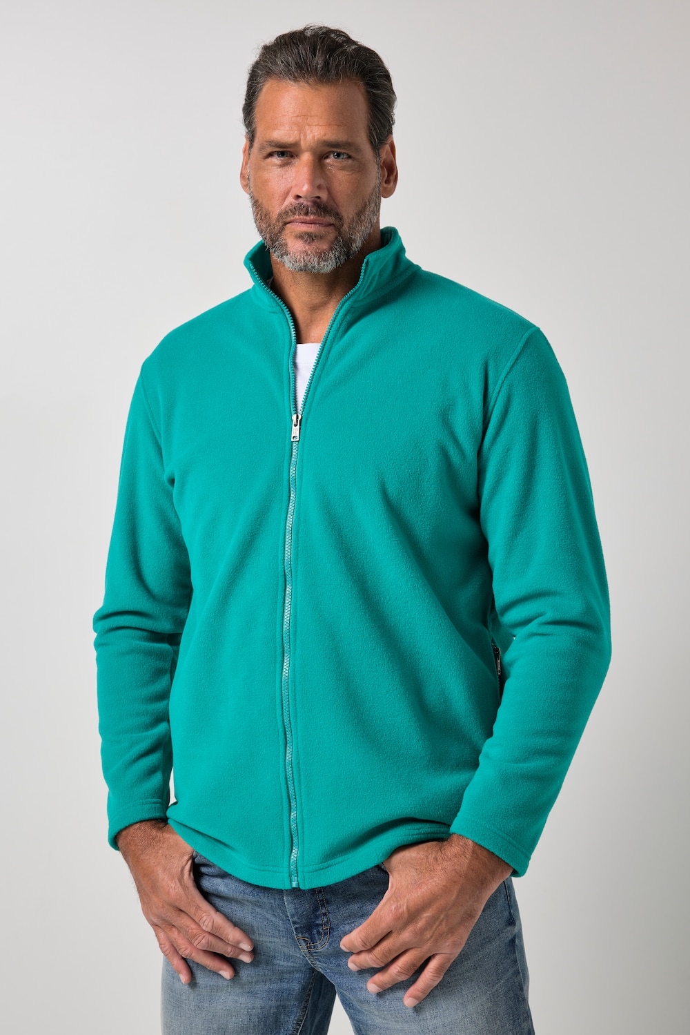 Fleecejacke, Outdoor, Stehkragen, Zipp-Pockets, bis 8 XL