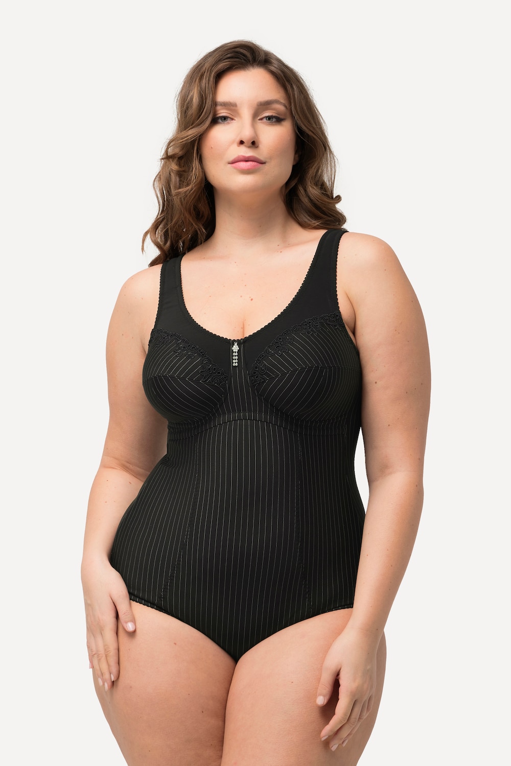 Große Größen Shaping-Body, Damen, schwarz, Größe: 100D, Baumwolle/Synthetische Fasern, Ulla Popken