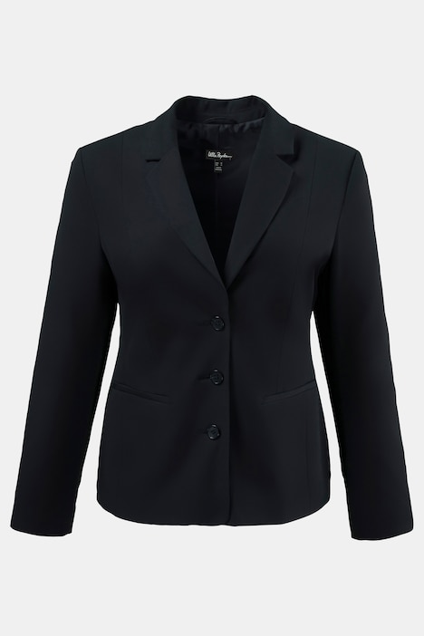 Blazer, stretch, col à revers, manches longues