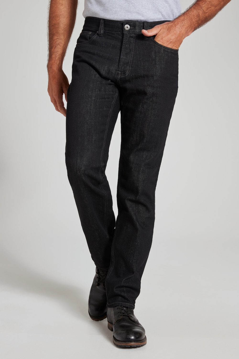 Grote Maten jeans regular fit, Heren, zwart, Maat: 52, Katoen, JP1880