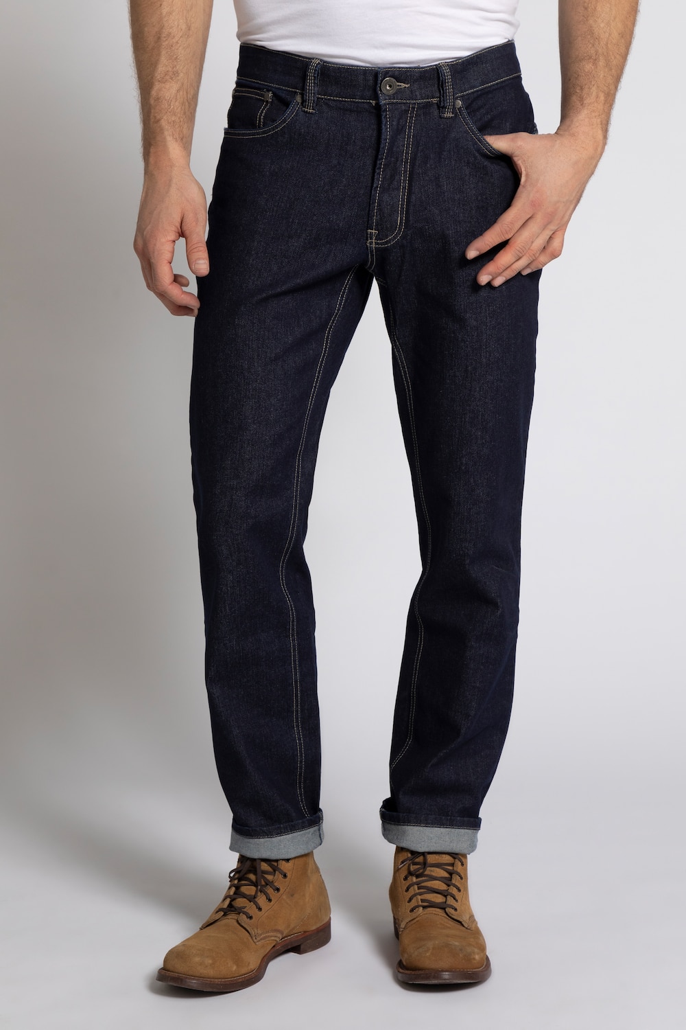 Grote Maten jeans regular fit, Heren, blauw, Maat: 33, Katoen, JP1880