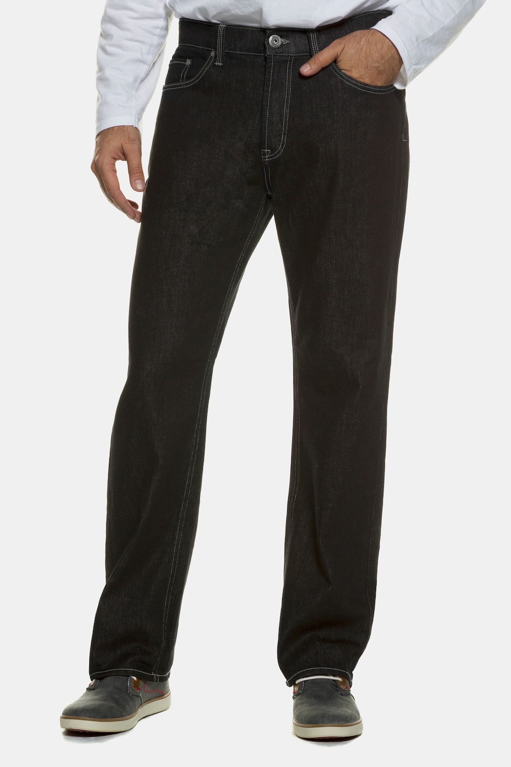 Grote Maten jeans regular fit, Heren, zwart, Maat: 66, Katoen, JP1880