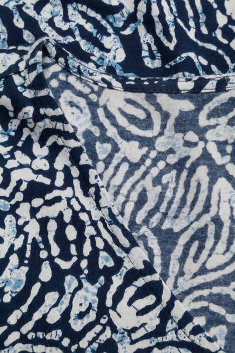 Batik Look Print V Neck 3 4 Sleeve Cotton Knit Dress More Dresses Dresses Ulla Popken Europe