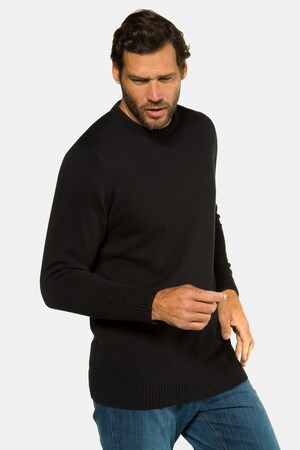 Ulla Popken Pullover, runder Ausschnitt, JP1880-Stick, Baumwolle - Große Größen