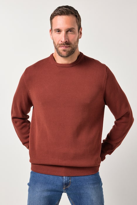 JP1880 Pullover, Rundhals, Baumwolle, bis 8 XL