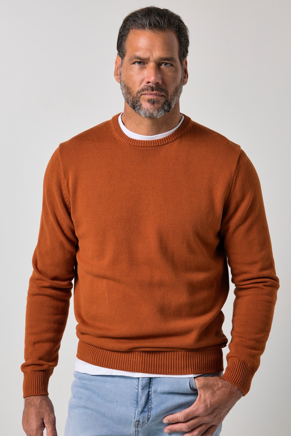 Pullover, Rundhals, Baumwolle, bis 8 XL