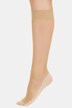 Kniestrümpfe, seidenmatt, Baumwollsohle