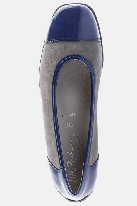 Ballerinas, Lack-Nappaleder mit Samt-Ziegenleder, Weite H