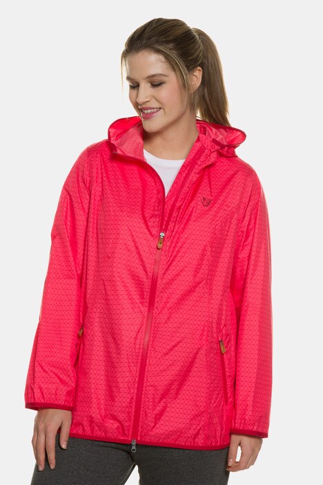 Colorful Print Rain Zip Front Jacket | Functional Jackets | Jackets