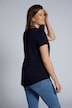 T-shirt con ampio scollo a girocollo e mezze maniche