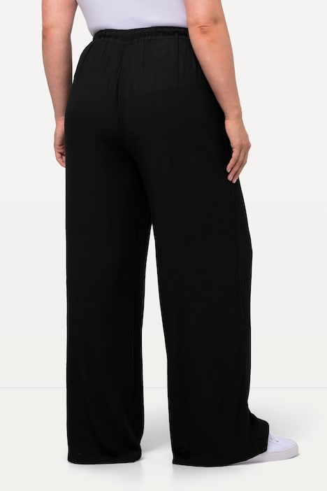 Viscose Crinkle Drawstring Elastic Waist Pants | Comfort Pants | Pants