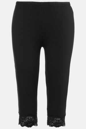 Ulla Popken Capri, elastischer Spitzensaum, bis Gr. 66/68 - Große Größen