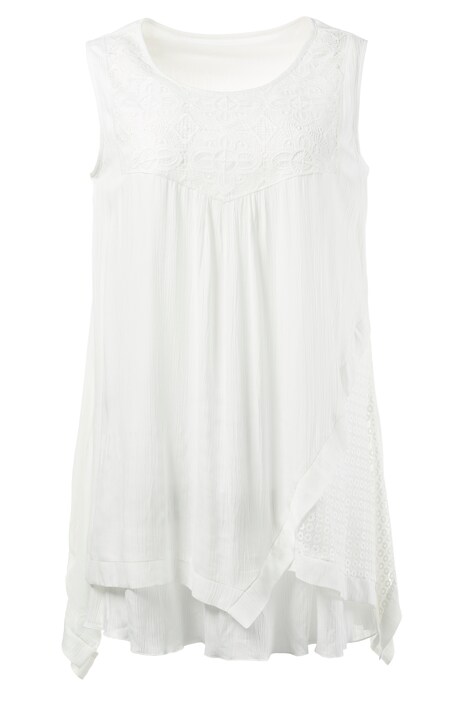 Lace Layer Swing Viscose A-line Fit Tank