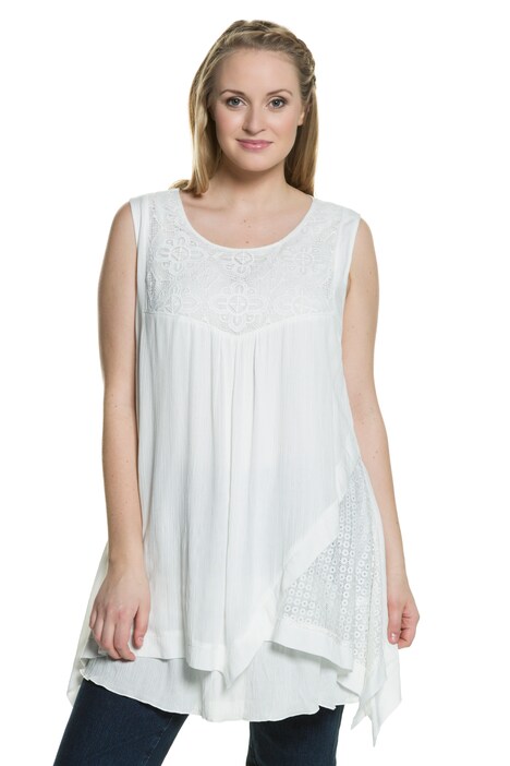 Lace Layer Swing Viscose A-line Fit Tank