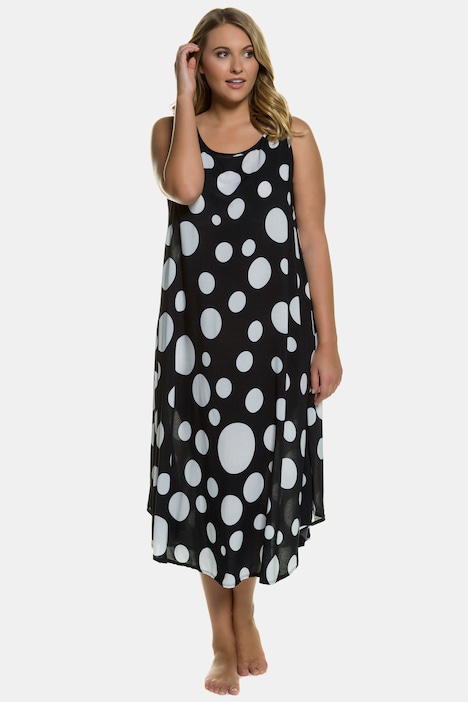 Kleid, Punkte, A-Linie, ärmellos, Viskose | Strandkleider | Kleider
