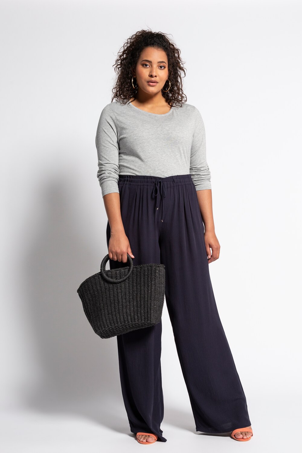 Grote Maten broek Rose, Dames, blauw, Maat: 108/112, Viscose, Ulla Popken Grote Maten broek Rose, Dames, blauw, Maat: 108/112, Viscose, Ulla Popken