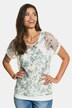 2-in-1-Shirt, Netzshirt mit Top, Blütenmuster, Pailletten