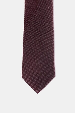 Duże rozmiary Jedwabny krawat , mężczyzna, rubinowy, rozmiar: One Size, jedwab, JP1880