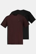 T-shirts, basic, set van 2, V-hals, korte mouwen, tot 8 XL